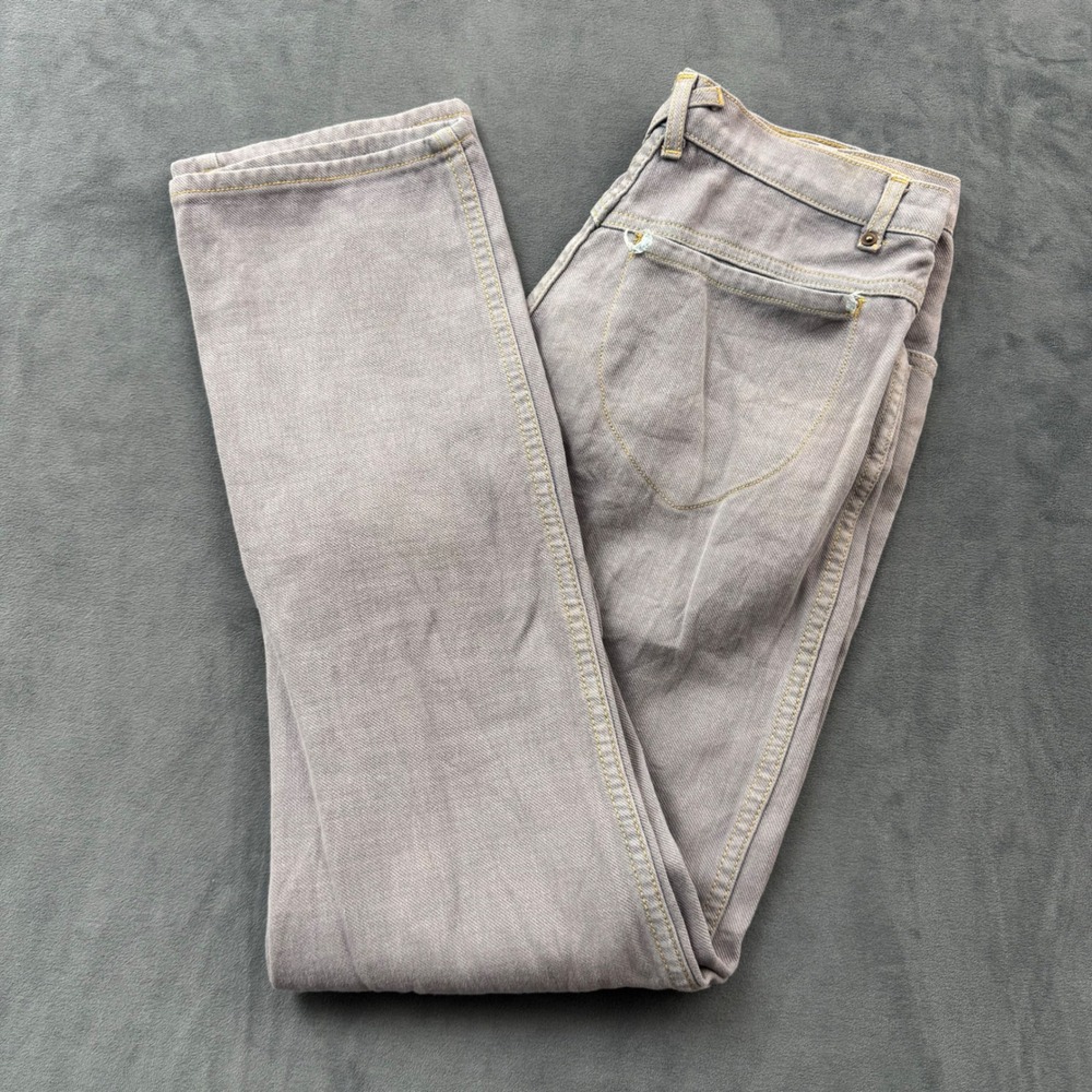 Vintage Judi Rosen High Waisted Straight Leg Jeans Grey Purple Wash Size 28